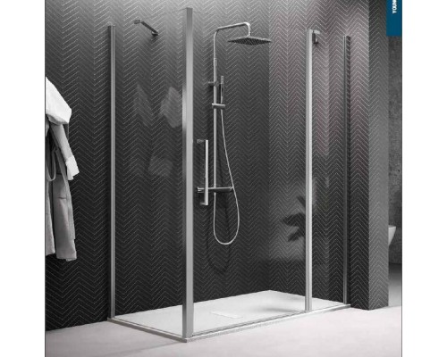 Novellini Young Душевой угол 120х80х200см., Sx/DX, стекло прозрачное, цвет: хром. Y22P117-1K,  R80LOU450-K,  Y2F1B79-1K