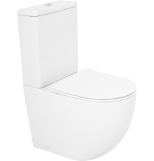 Унитаз-компакт Cezares Stylus CZR-152-CPR безободковый, крышка CZR-2316-SC с микролифтом