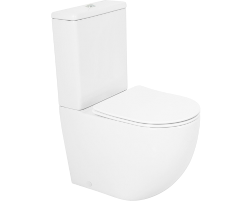 Унитаз-компакт Cezares Stylus CZR-152-CPR безободковый, крышка CZR-2316-SC с микролифтом Унитаз-компакт Cezares Stylus CZR-152-CPR безободковый, крышка CZR-2316-SC с микролифтом