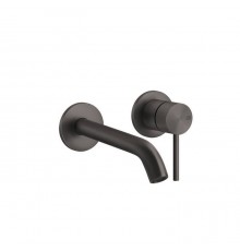 Gessi 316 Встраиваемый смеситель с изливом 200-170мм, внешняя часть, цвет: brushed black metal pvd. 54086#707