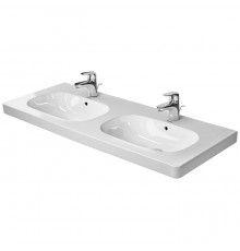 Duravit D-Code Раковина для мебели, 120х49см., с 1 отв., двойная, с перел., цвет: белый. 03481200002