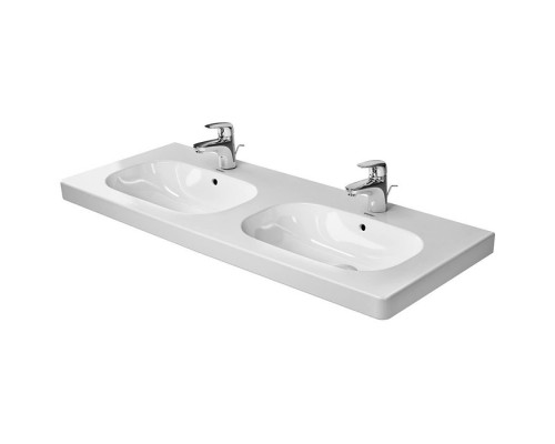 Duravit D-Code Раковина для мебели, 120х49см., с 1 отв., двойная, с перел., цвет: белый. 03481200002