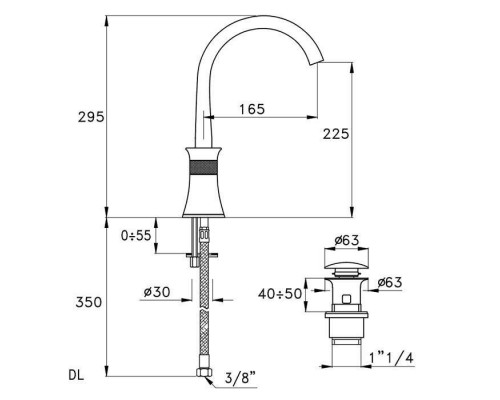 Stella 130 Смеситель для раковины, на 1 отв., цвет хром. CT 00118 CR00