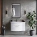 Kerama Marazzi Riva Тумба подвесная 100см, левая, с раковиной, цвет: белый матовый. RV.wb.100Lh,  RV.100Lh\WHT.M