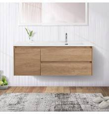 Тумба с раковиной BelBagno Kraft 120 R, 2 ящика, дверца, rovere nebrasca nature