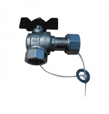 Шаровой кран LD Pride 47.246.15, 1/2" ВРx1/2" ВР, угловой