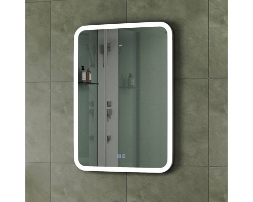Зеркало Bauedge Stil 50х70 с подсветкой и антизапотевателем, сенсорное Зеркало Bauedge Stil 50х70 с подсветкой и антизапотевателем, сенсорное