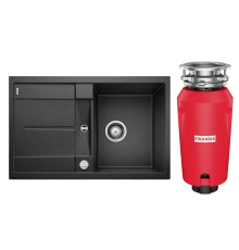 Комплект Мойка Blanco Metra 45S 513035 антрацит + Измельчитель Franke