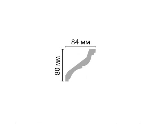 Плинтус потолочный гладкий DECOMASTER 96120F гибкий (80*85*2400мм)