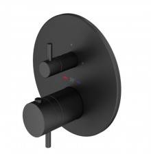 Plumberia Selection PSBOX Смеситель для душа, встраиваемый, термостатический, на 3 выхода, цвет: черный матовый. PSB1803NO