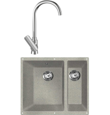 Комплект Мойка Lava U2 scandic + Смеситель SG07 CR chrome