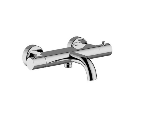 Carimali Rigoletto Смеситель для ванны, настенный, термостатический, 2 потока, латунные ручки, цвет: хром. 21605-CR