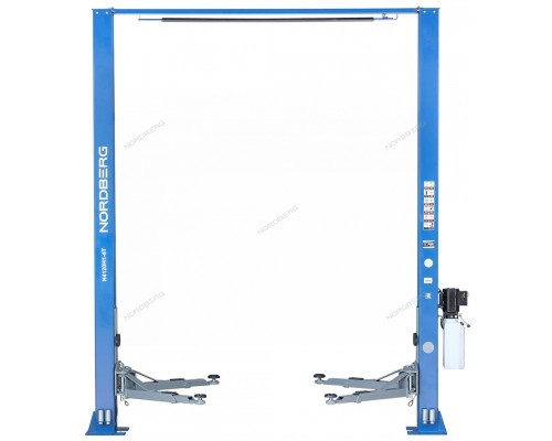 Подъемник двухстоечный 4 т, верхняя синхронизация, H=3,6 м, 380 В, синий NORDBERG N4120H-4B_380