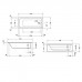 Duravit D-Code  Ванна акриловая 170х75x40см., встраиваемая, с 1 наклоном для спины, выпуск в зоне ног, цвет: белый. 700100000000000,  790127000000000