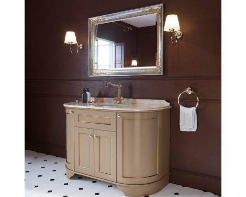 TW York Nuovo Комплект мебели с мраморной столешницей с 1 отв., 130см, напольный, цвет: pennellato/oro/diano. YOR4130-PO+S53 bi комплект,  YORM130-1/DNR/h2/1F