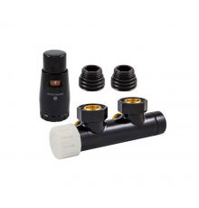 Узел подключения Schlosser DUO-PLEX Черный RAL 9005 Угловой, левый 602100102