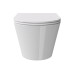Alice Hide Round Унитаз 57х37см., подвесной, безободковый, с сиденьем и крышкой с микролифтом, с набором для крепления, цвет: белый глянцевый. 31170101SET