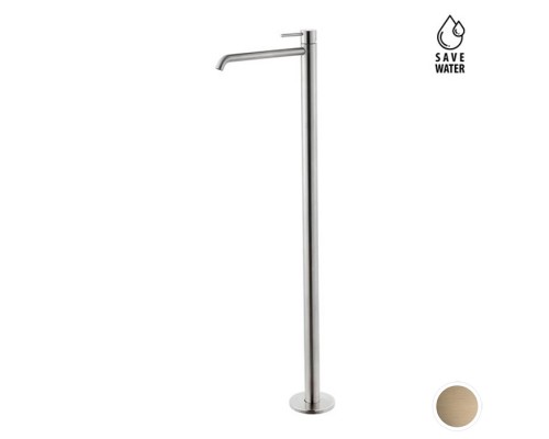 Newform X-STEEL 316 Смеситель для раковины, напольный, излив 28см., наружная часть, цвет: PVD Brushed pale gold. 69618EX.59.098 Newform X-STEEL 316 Смеситель для раковины, напольный, излив 28см., наружная часть, цвет: PVD Brushed pale gold. 69618EX.59.098