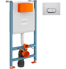 Система инсталляции для унитазов VitrA V-Fix Core 732-5800-01 с кнопкой смыва 740-0580 хром