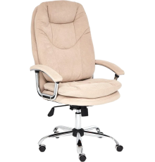 Кресло руководителя TetChair Softy Lux, флок бежевый 7
