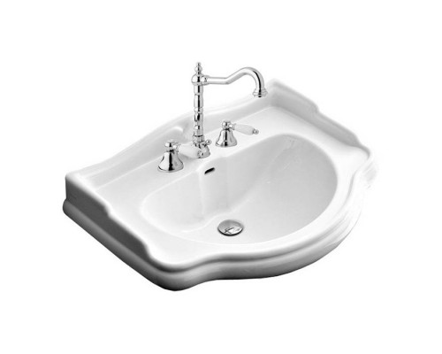 Kerasan Retro Раковина 55 см, 3 отв., цвет: белый. 7602, 104501*3 Kerasan Retro Раковина 55 см, 3 отв., цвет: белый. 7602, 104501*3