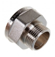 Муфта никелирированная резьба наружная/внутренняя 1/2 x1  Tiemme. 1500249