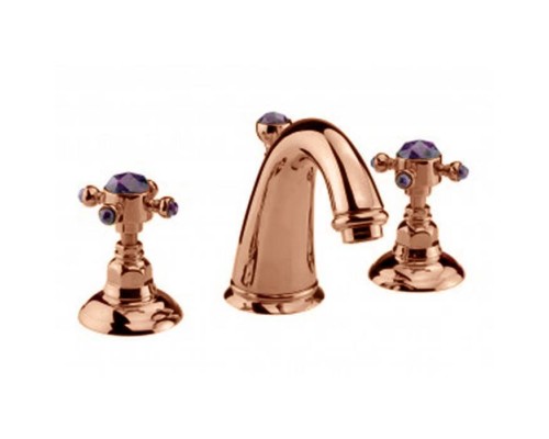 Nicolazzi Onice Смеситель для раковины, на 3 отв., с донным клапаном, цвет: Rose Gold. 2108RG09