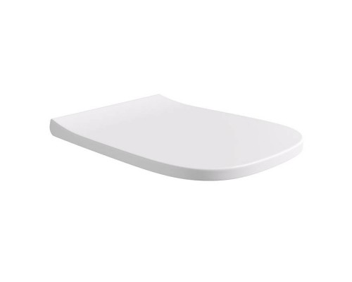 Alice Wunder Сиденье с крышкой для унитаза Wunder, с микролифтом, цвет: белый матовый/хром. MC4509S