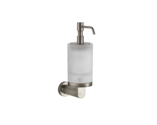Gessi Emporio accessories Дозатор для жидкого мыла, подвесной, сатинированное стекло, цвет: Finox Brushed Nickel. 38815#149 Gessi Emporio accessories Дозатор для жидкого мыла, подвесной, сатинированное стекло, цвет: Finox Brushed Nickel. 38815#149