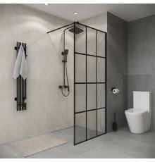 Душевая перегородка Niagara Eco NG-552-70 BLACK, 70х190, профиль черный, стекло прозрачное