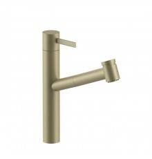 Fantini AF/21 Смеситель для раковины, 1 отв., излив: 213 мм, цвет: Matt British Gold PVD. 27 P6 A754F