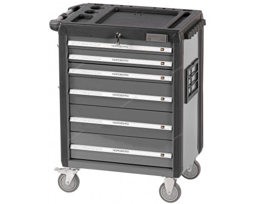 Тележка инструментальная, 6 выдвижных ящиков, серая NORDBERG T6N(G)