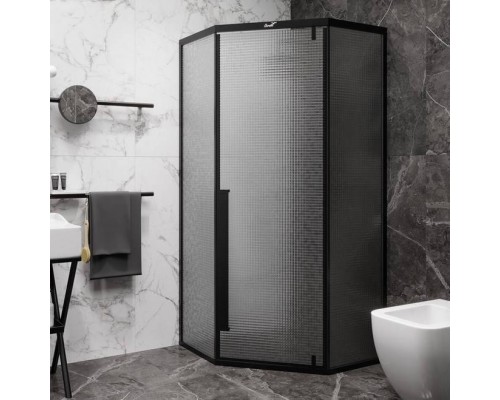 Душевой уголок Ceruttispa C3ABD 90x90, профиль черный