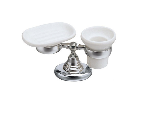 CA 772.51 CHROME Настольная мыльница и стакан, керамические CA77251