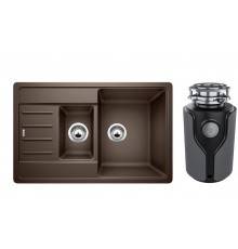 Комплект Мойка Blanco Legra 45 S Compact кофе + Измельчитель KUCHENSTERN Muhle 353MU35
