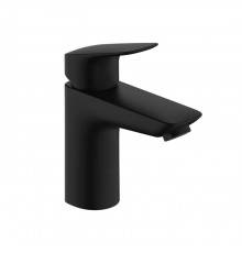 Hansgrohe Logis Смеситель для раковины 100, однорычажный, со сливным гарнитуром, цвет: матовый черный. 71100670