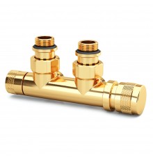 Узел нижнего подключения SR Rubinetterie угловой 1/2 х3/4 Е Золото (правый) 0681-1500D0E0