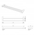 Decor Walther Corner HTD60 Полотенцедержатель 60см, двойной, подвесной, цвет: хром. 0560400