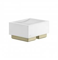 Gessi Inverso Accessories Мыльница настольная, цвет: белый/Brass Brushed PVD. 20825#727