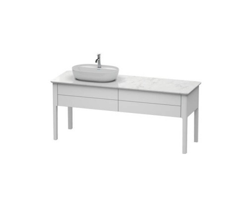 Duravit Luv База напольная 178.8x57х74.3см., с 2 выдв. ящиками, каменной столешницей и раковиной, раковина слева, цвет: белый шелковисто-матовый. LU9563L3636,  0380800000,  LU9468L1717