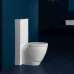 Simas Bohemien унитаз напольный 36,5х53,5см, цвет: белый/хром. CT09bi, BO01bi, F88, D20