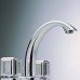 THG Metropolis cristal clair Смеситель для раковины, 3 отв., цвет: хром/прозрачный хрусталь. A2A-A02-151