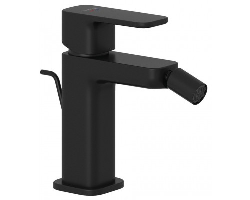 Kludi 42 216 3975 Renon Смеситель для биде, со сливным гарнитуром, черный мат 422163975