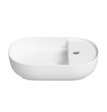 Маленькая раковина в туалет Wellsee WC Area 331801000: накладная раковина, ширина умывальника 43 см, цвет глянцевый белый