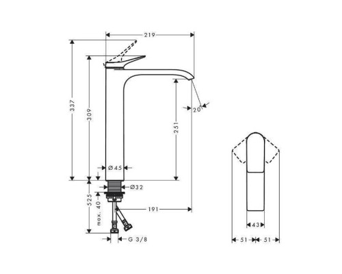 Hansgrohe Vivenis Смеситель для раковины, 1 отв., цвет: белый матовый. 75042700 Hansgrohe Vivenis Смеситель для раковины, 1 отв., цвет: белый матовый. 75042700