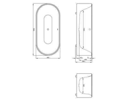 BetteLux Oval Couture Ванна отдельностоящая  с шумоизоляцией 185 см, с панелью с текстильной обивкой, цвет: болотный  851. B601-901,  B804-851,  3466 TX-016