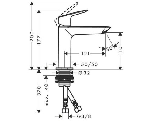 Hansgrohe Logis Смеситель для раковины, 1 отв., с донным клапаном Push-Open, цвет: хром. 71252000 Hansgrohe Logis Смеситель для раковины, 1 отв., с донным клапаном Push-Open, цвет: хром. 71252000