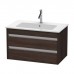 Duravit Ketho Тумба подвесная, 80x47.5х48см., с раковиной, с 2 выдв.ящиками, цвет: каштан темный. 2336830000,  KT642905353