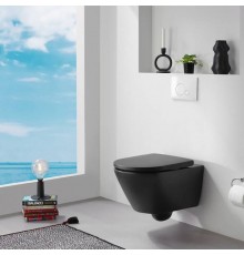 Duravit D-Neo Унитаз 37х36х54см., подвесной, безободковый, цвет: чёрный матовый. 2577098900