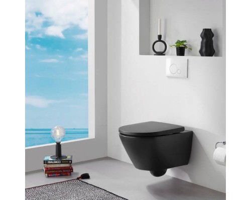 Duravit D-Neo Унитаз 37х36х54см., подвесной, безободковый, цвет: чёрный матовый. 2577098900